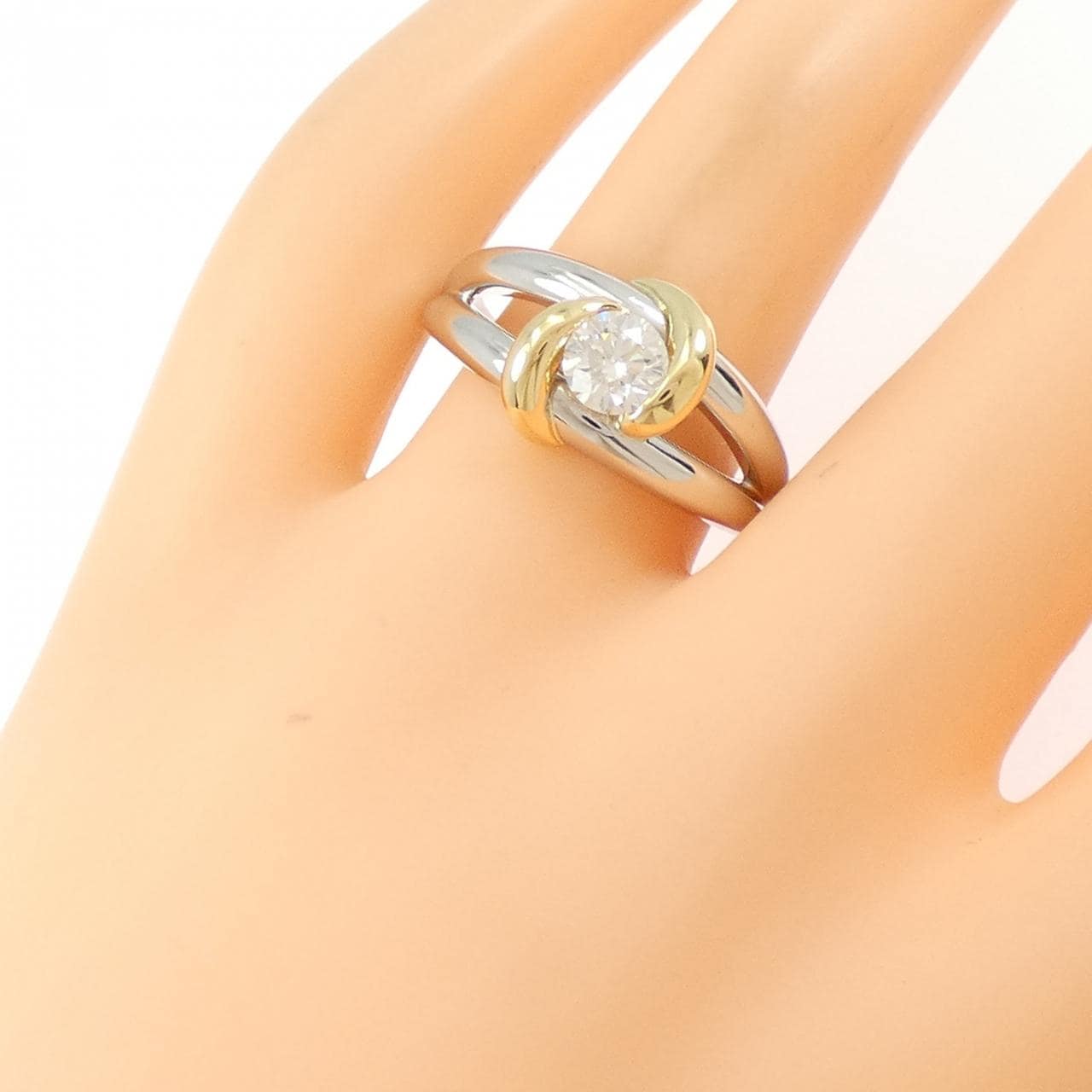 PT900/K18YG ダイヤモンド リング 0.53CT