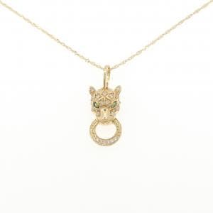 K18YG ガーネット ネックレス 0.02CT