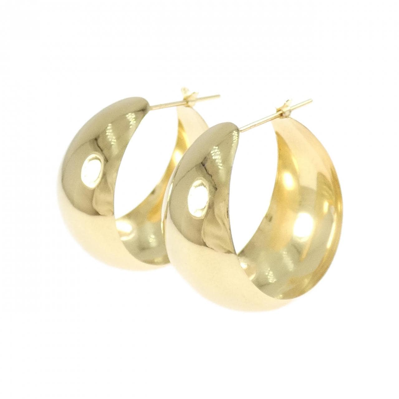 [BRAND NEW] K18YG hoop earrings