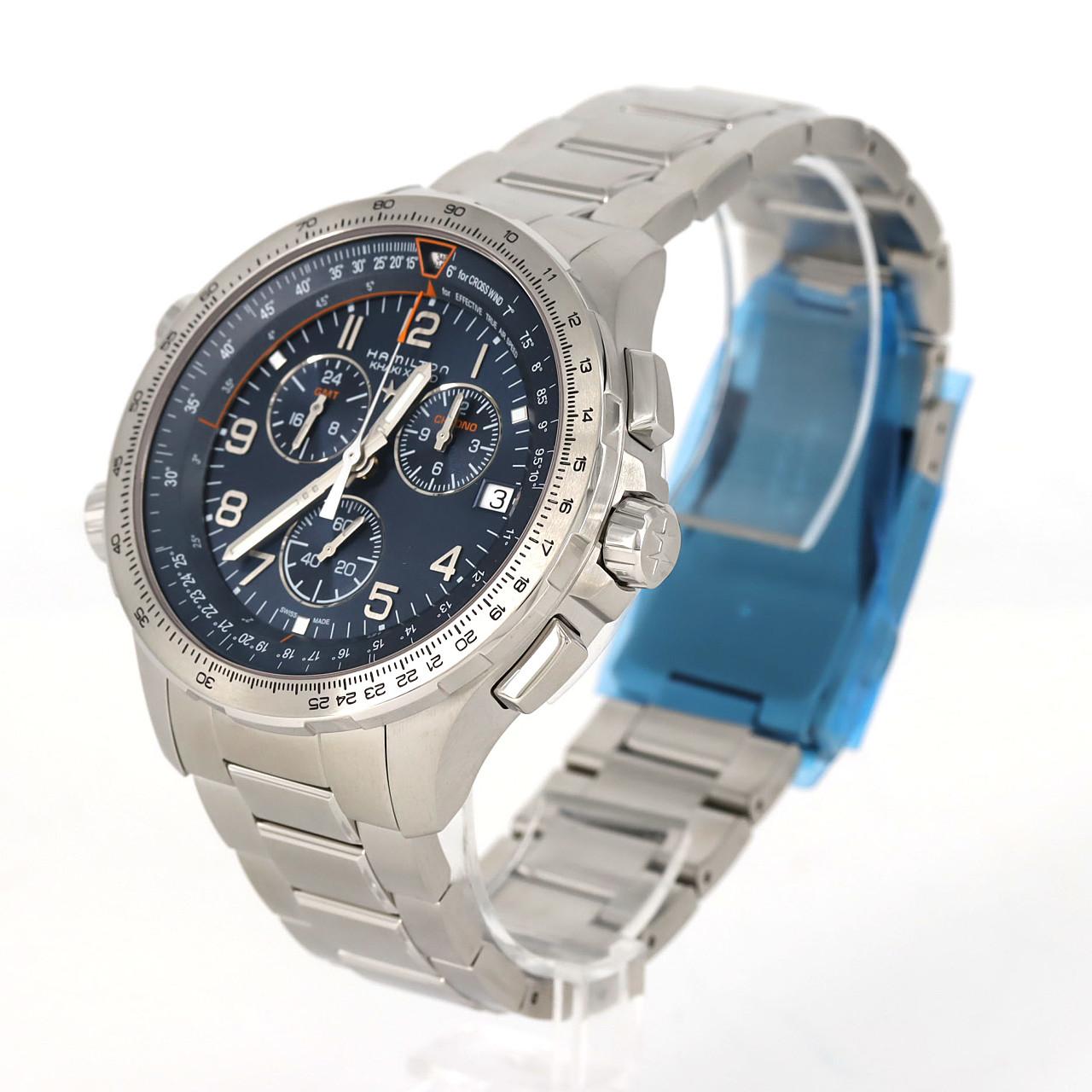 【新品】ハミルトン カーキアビエーションX-WIND GMTクロノ H779220/H77922141 SS クォーツ