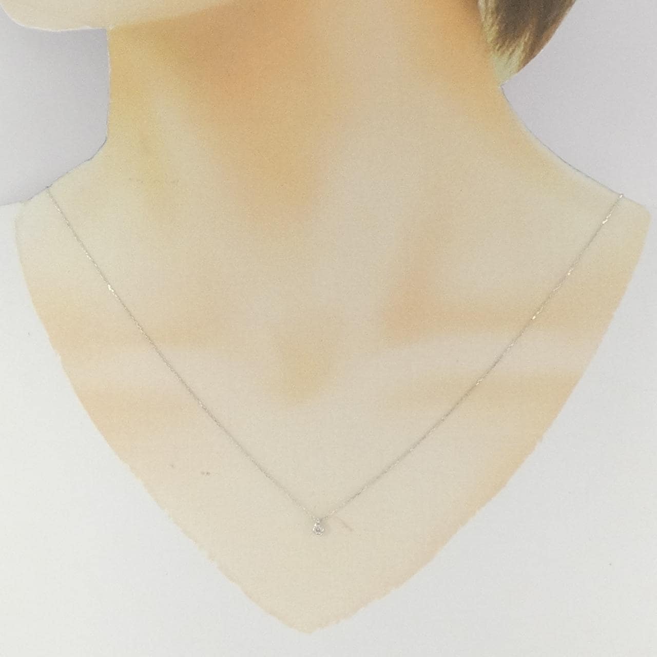 K18WG ダイヤモンド ネックレス 0.03CT