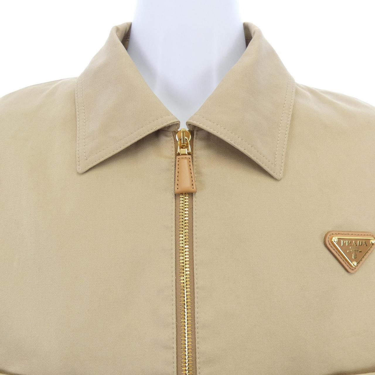 プラダ PRADA キャメルヘアブルゾンジャケット トライアングルロゴ P536O SOOO 10YP ジャケット