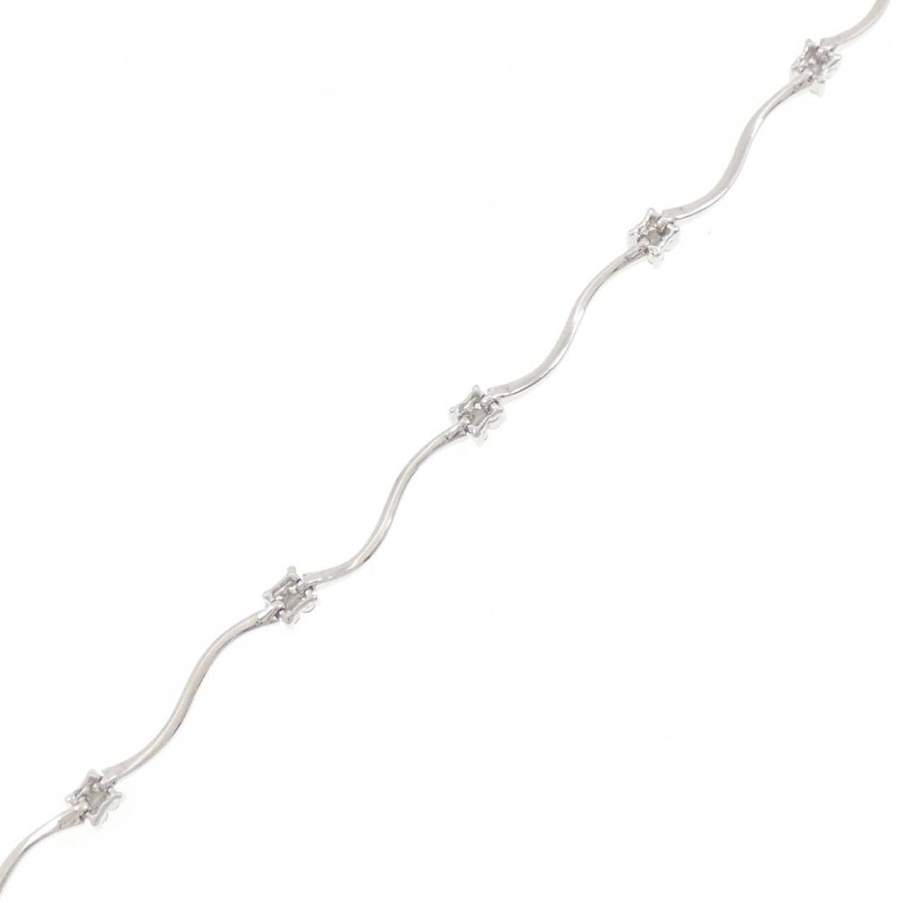 K18WG ダイヤモンド ブレスレット