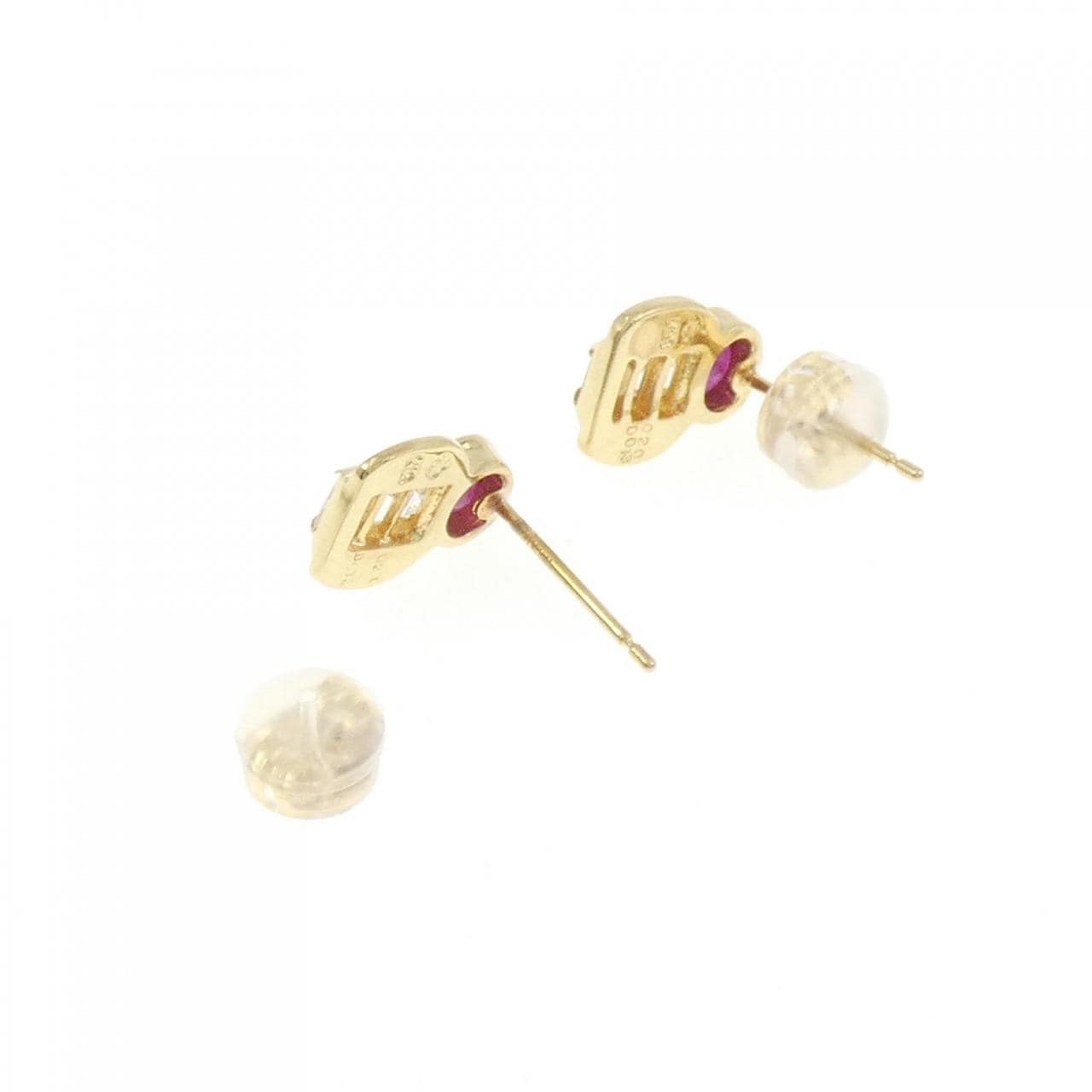 K18YG ルビー ピアス 0.40CT