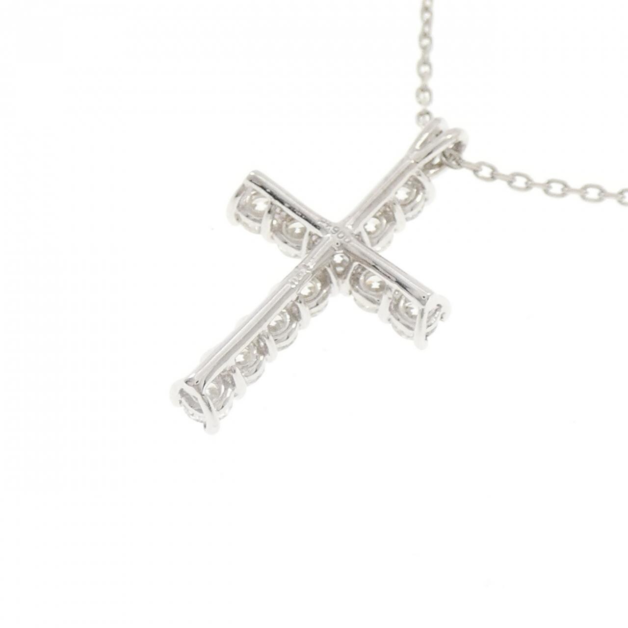 PT900/PT850 クロス ダイヤモンド ネックレス 1.00CT
