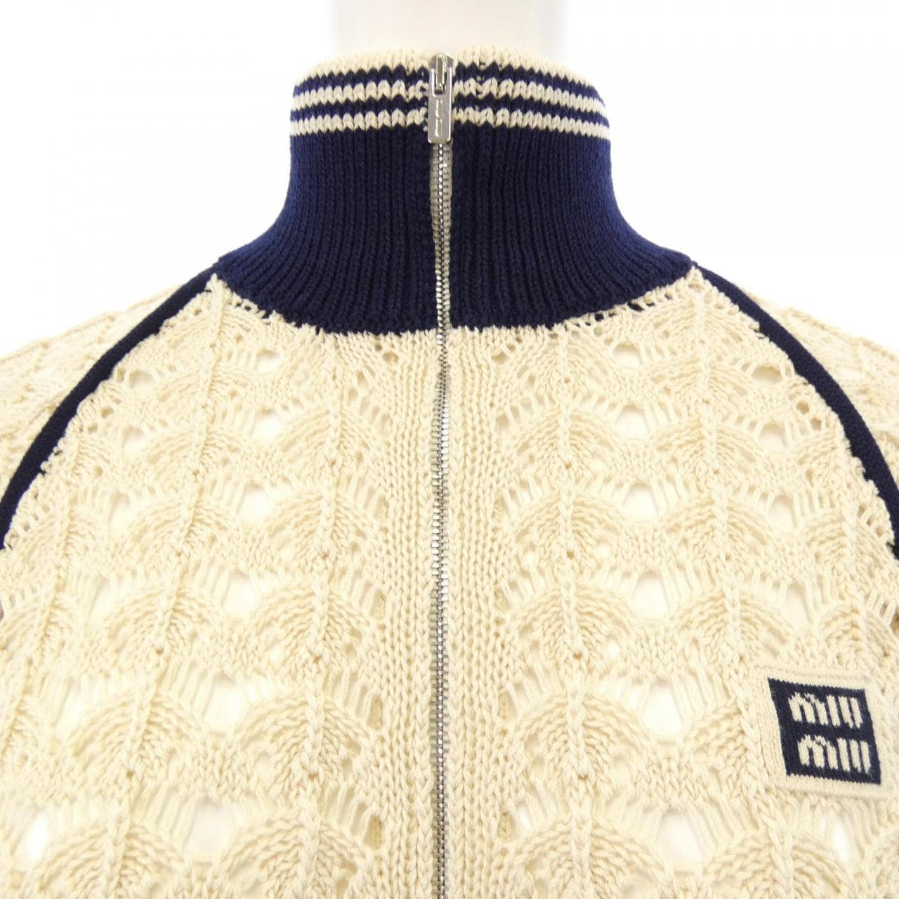 ミュウミュウ MIU MIU コットンファスナーカーディガン MMF01I SOOO 1847 カーディガン