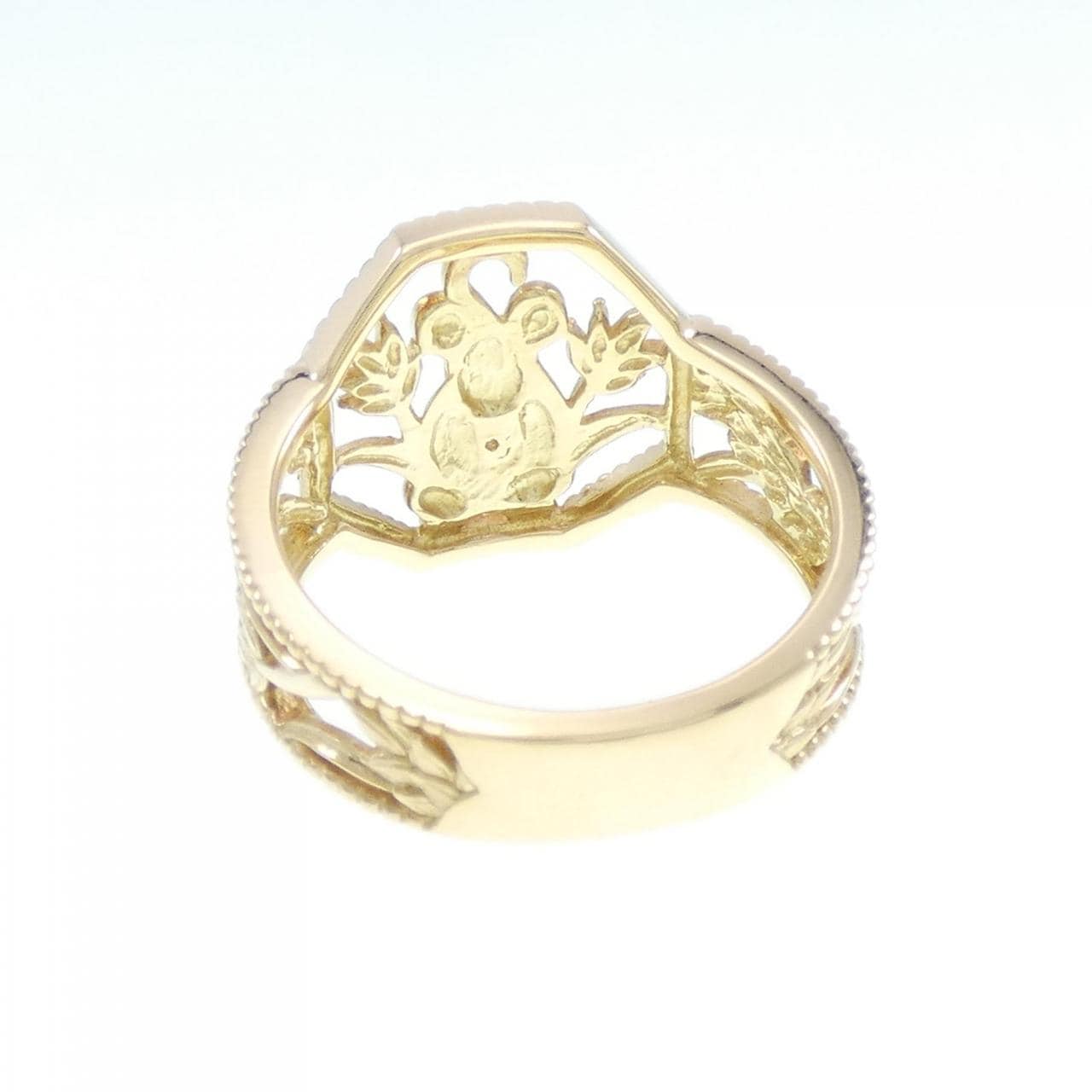 K18YG Mouse Diamond Ring 0.01CT