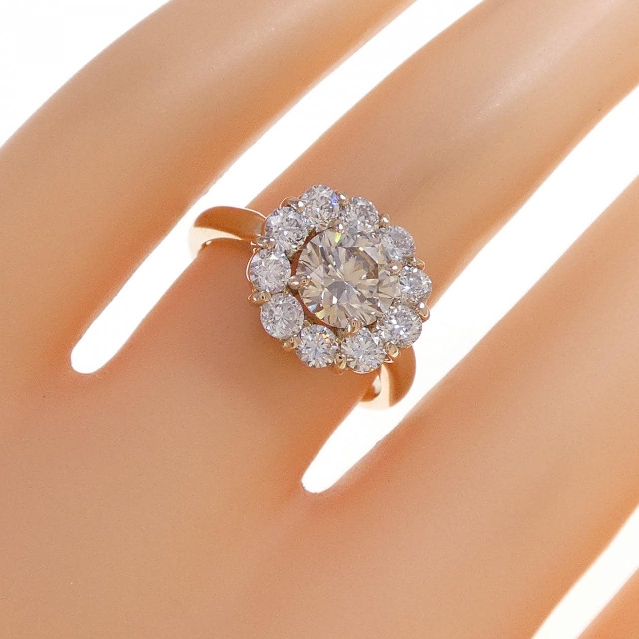 K18PG ダイヤモンド リング 1.121CT