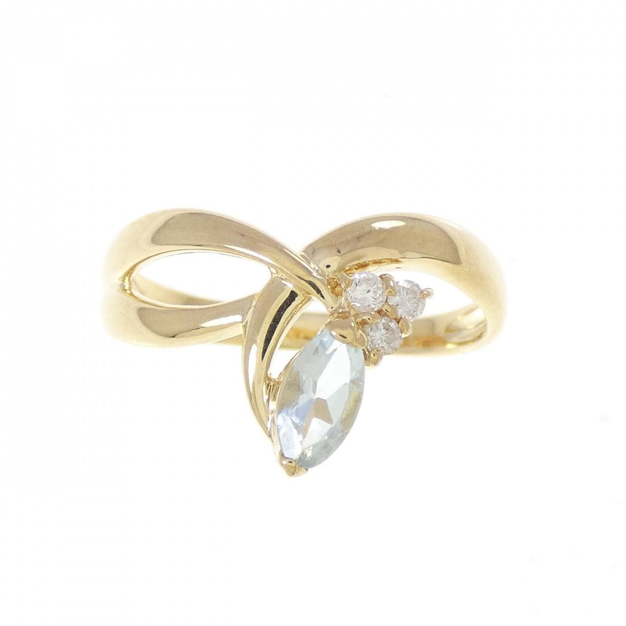 K18YG アクアマリン リング