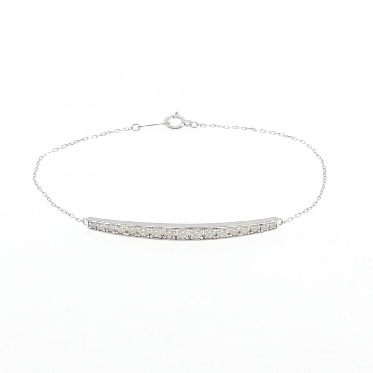 K18WG ダイヤモンド ブレスレット 0.50CT
