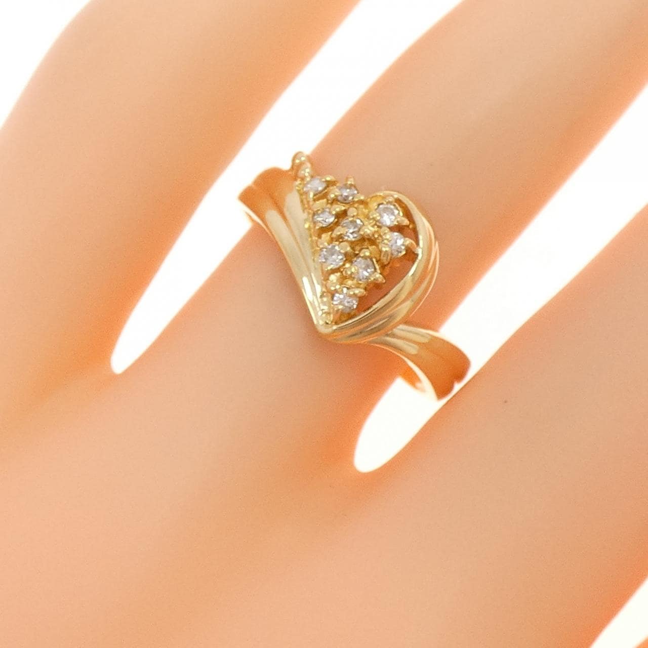 K18YG ダイヤモンド リング 0.11CT