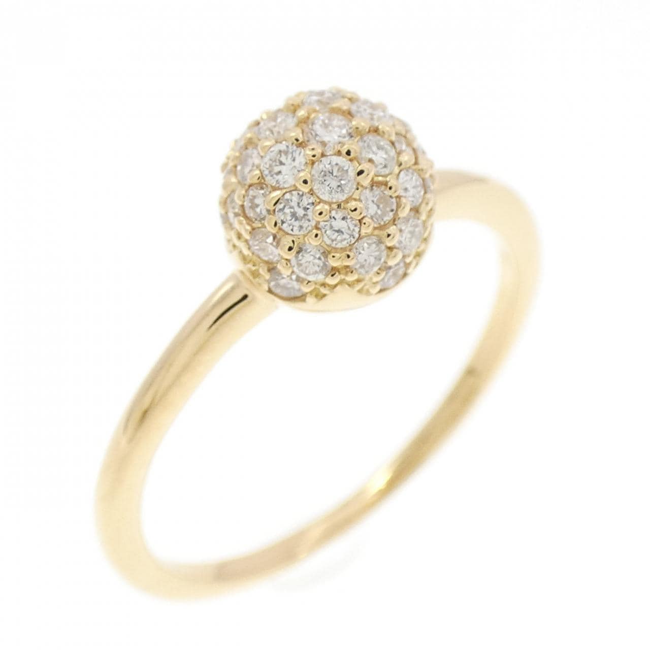 【リメイク】K18YG パヴェ ダイヤモンド リング 0.30CT