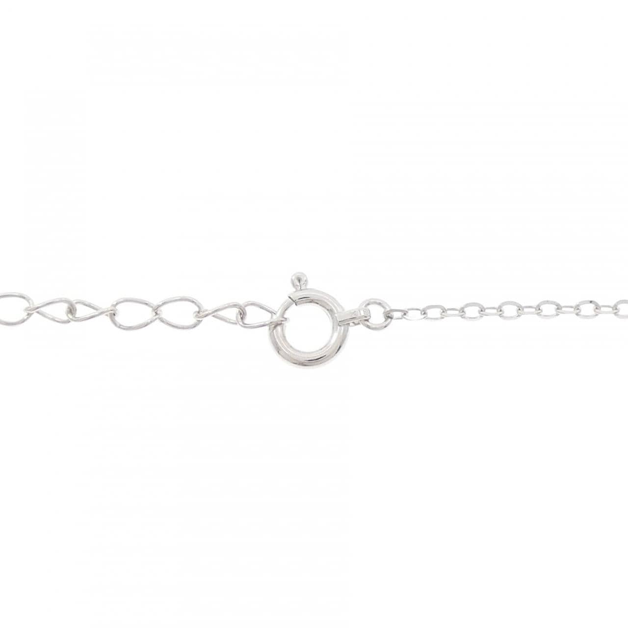 K18WG クロス ダイヤモンド ネックレス 0.05CT