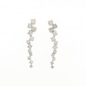 750WG/PT900 ダイヤモンド ピアス