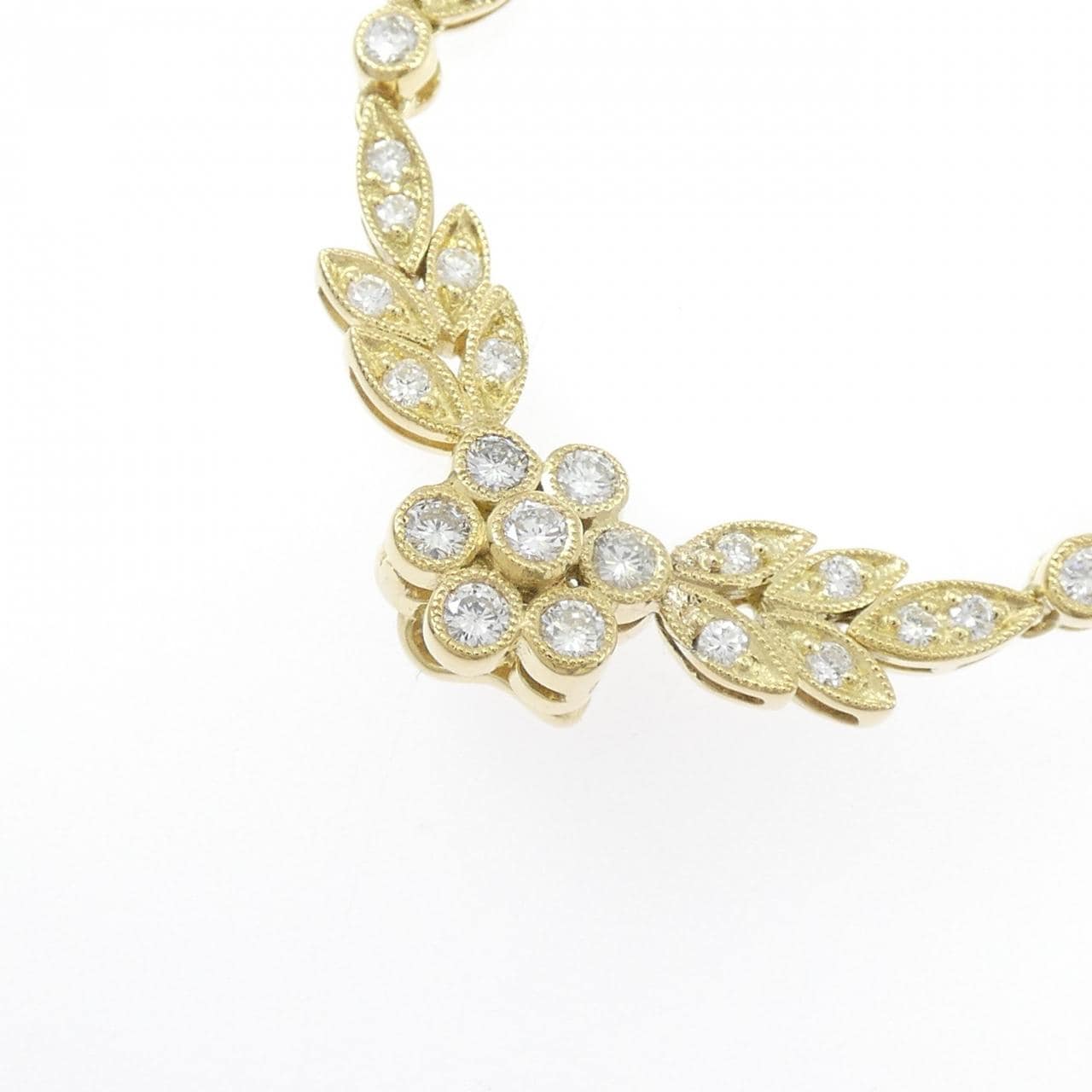 18K黄金钻石项链，3.15克拉