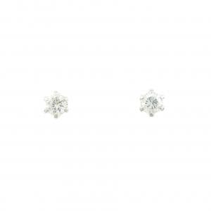 PT/PT900 ソリティア ダイヤモンド ピアス 0.28CT