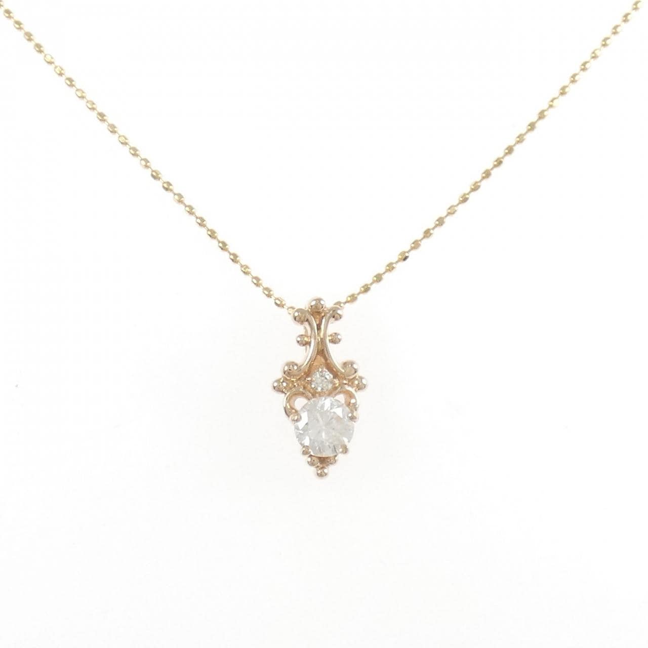 K18PG ダイヤモンド ネックレス 0.39CT