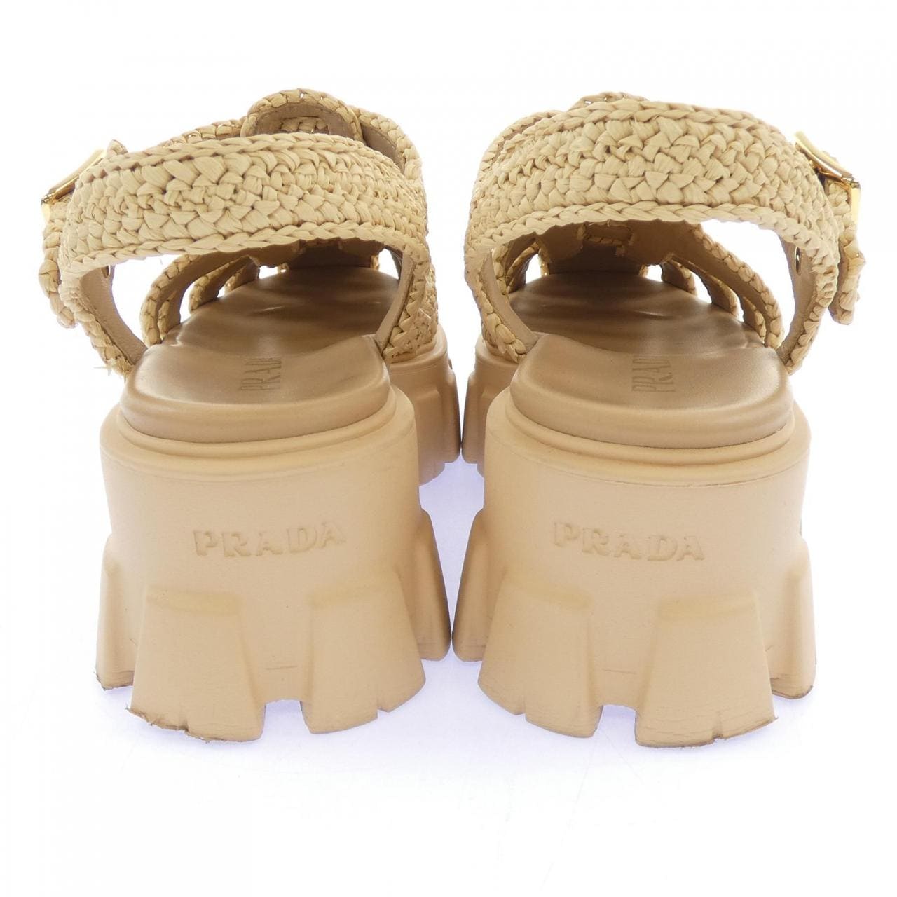 プラダ PRADA トライアングルロゴ 1X138N モノリス クロシェ サンダル
