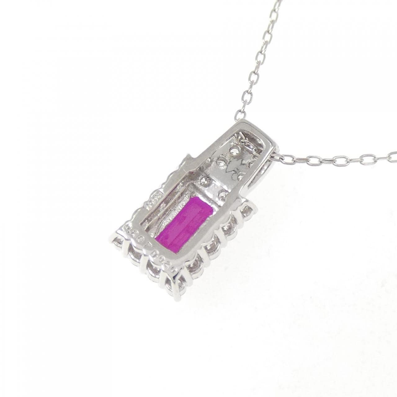 PT950/PT850 ルビー ネックレス 0.287CT