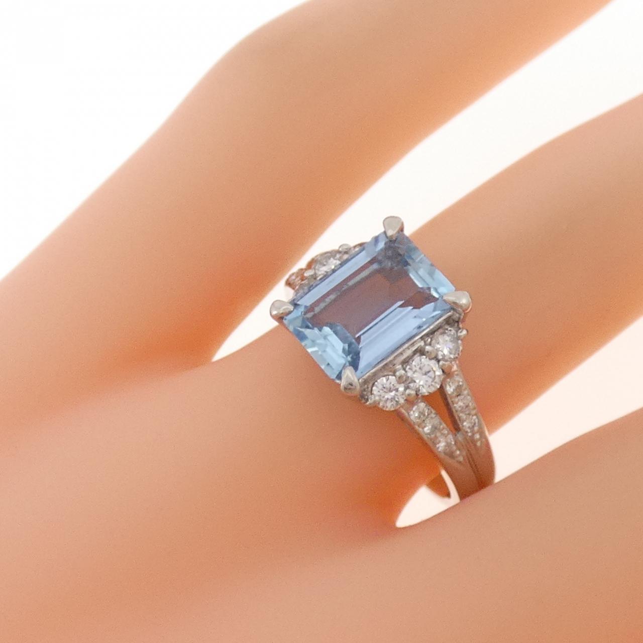 PT900 アクアマリン リング 1.78CT