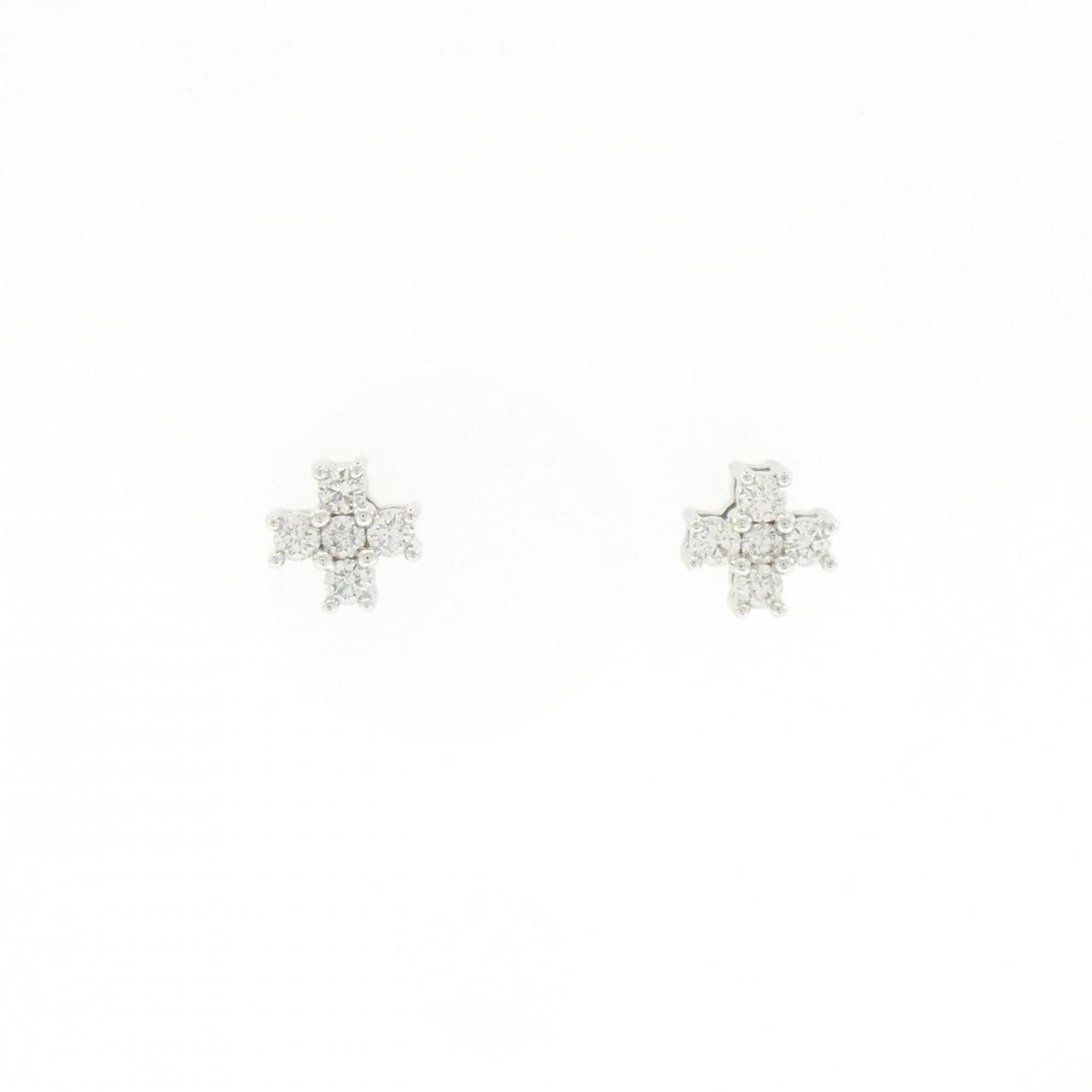 K18WG ダイヤモンド ピアス 0.16CT