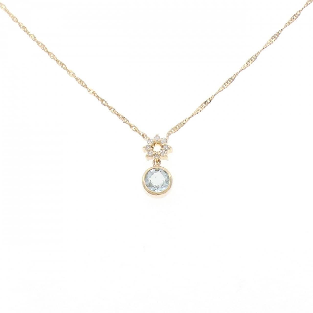 K18YG アクアマリン ネックレス