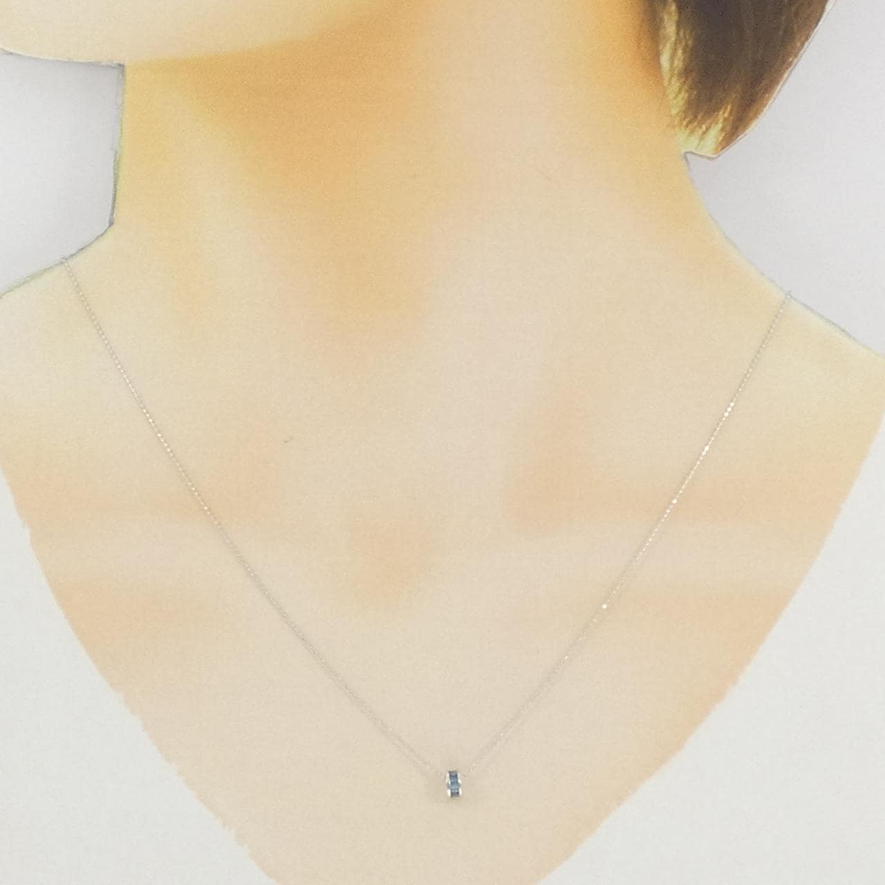 K18WG ダイヤモンド ネックレス 0.15CT