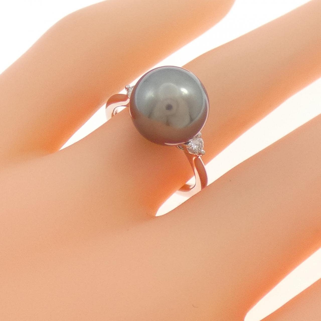 PT900 黒蝶パール リング 10.3mm