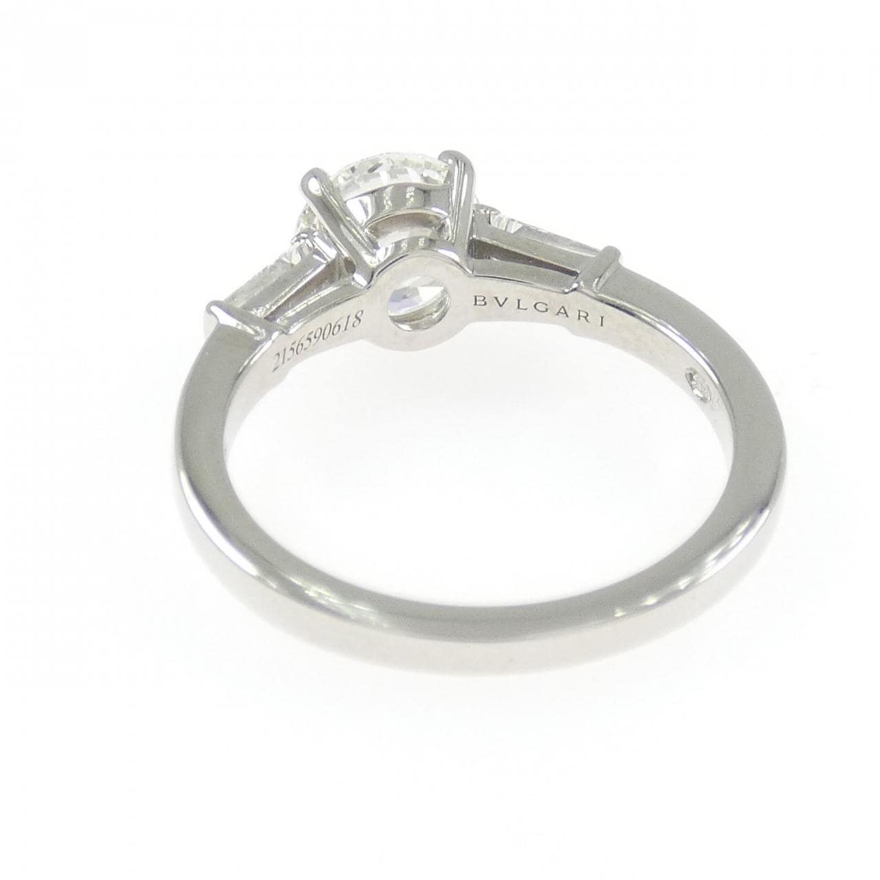 ブルガリ グリフサイドテーパーダイヤ リング 1.20CT H VVS2 3EXT