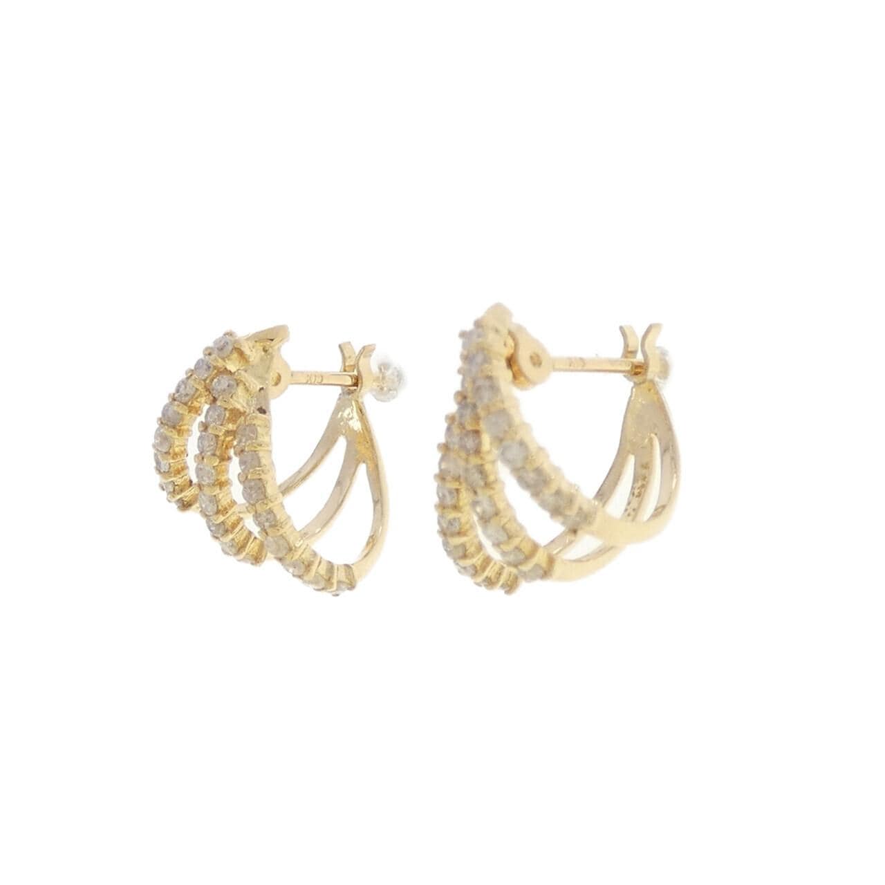 K18YG ダイヤモンド ピアス 0.30CT