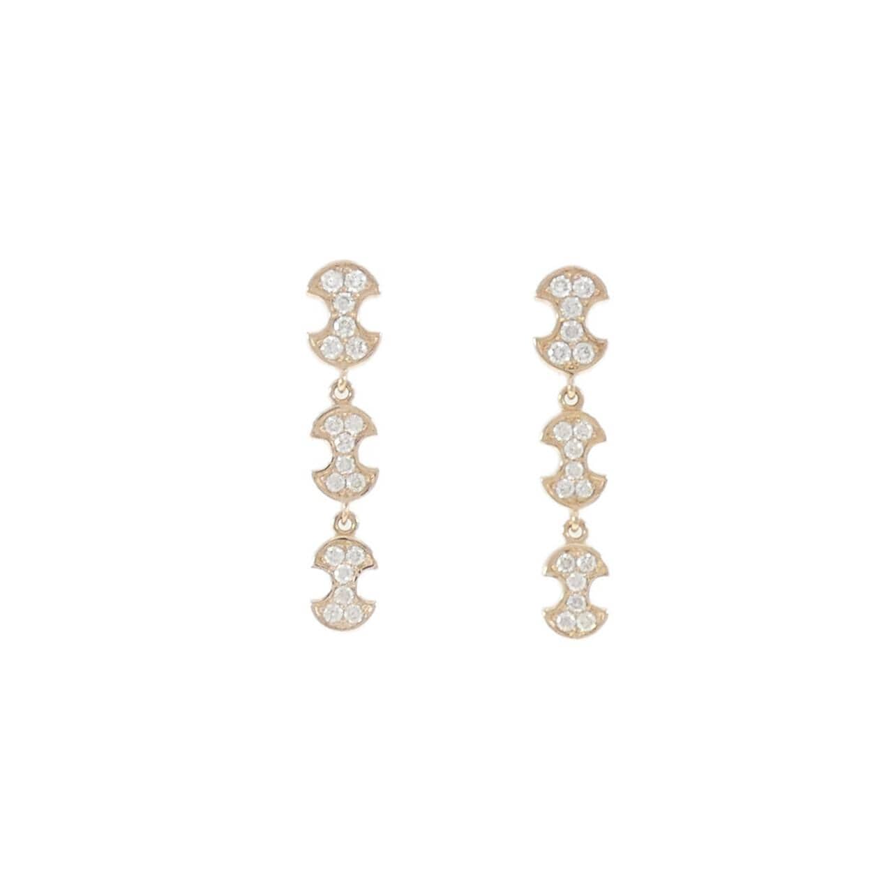K18PG ダイヤモンド ピアス 0.30CT