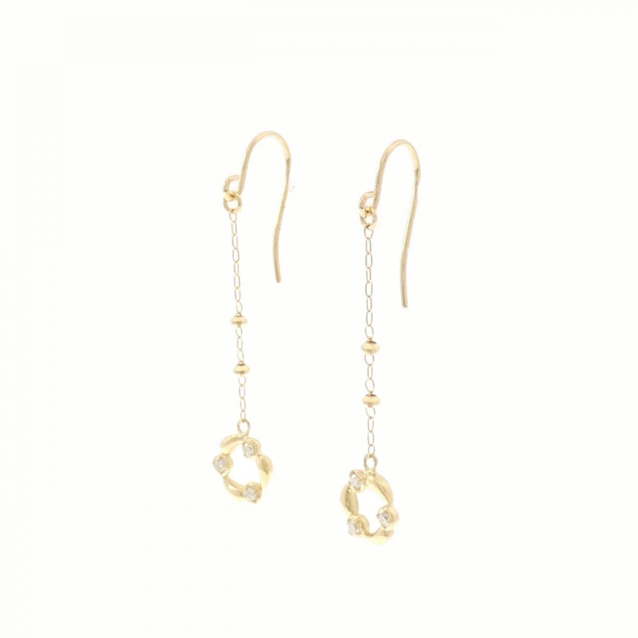 K18YG ダイヤモンド ピアス 0.06CT