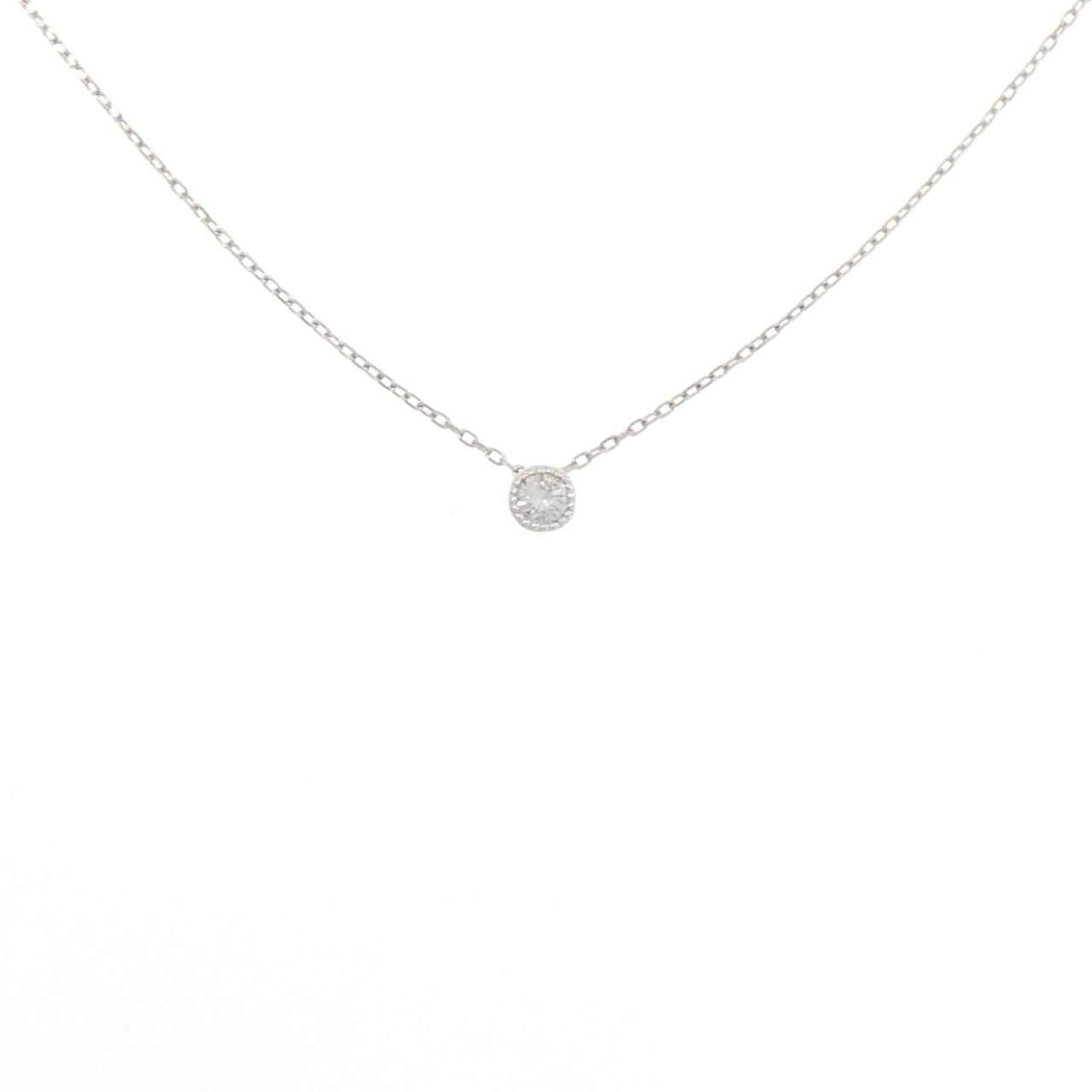 K18WG ダイヤモンド ネックレス 0.10CT