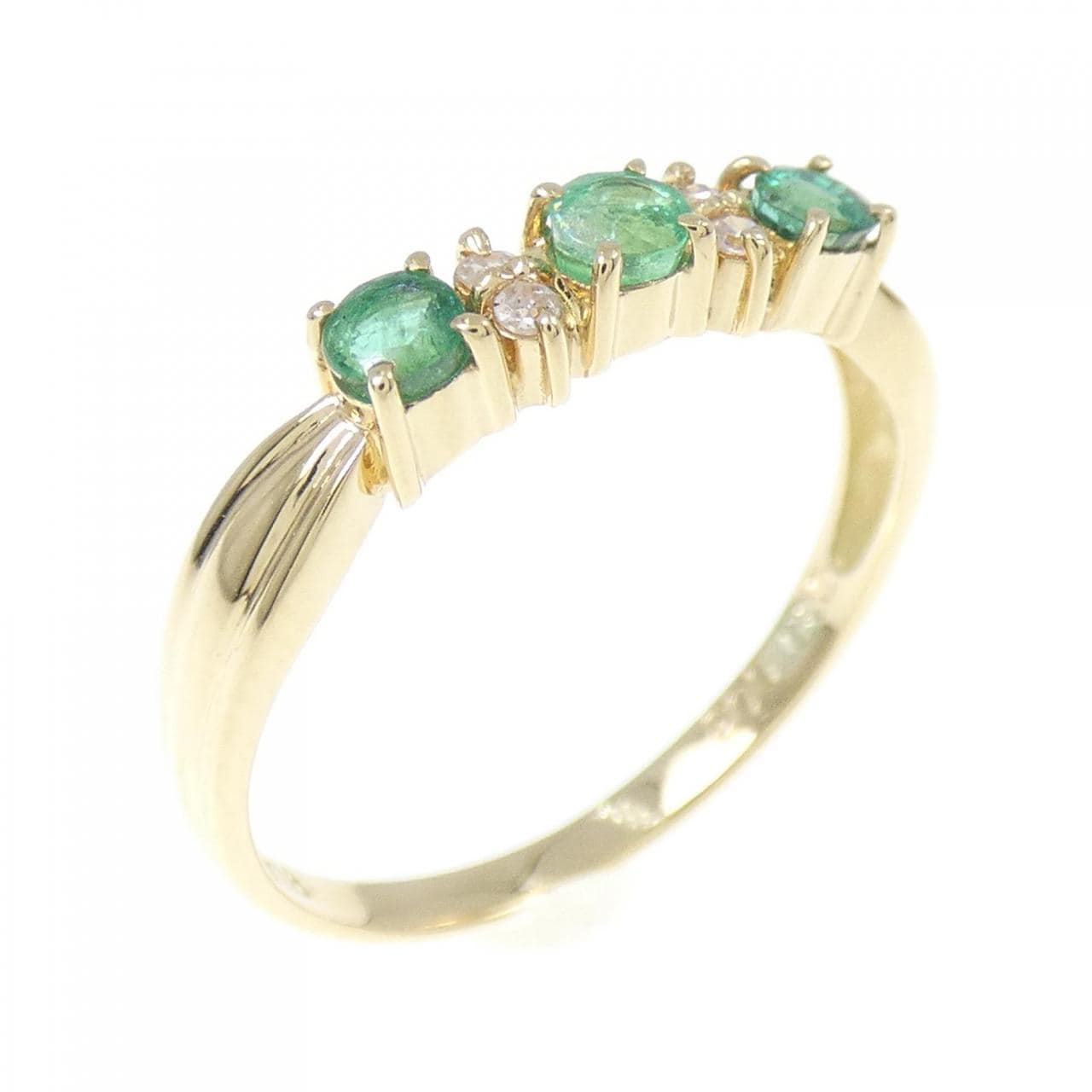 K18YG エメラルド リング 0.30CT