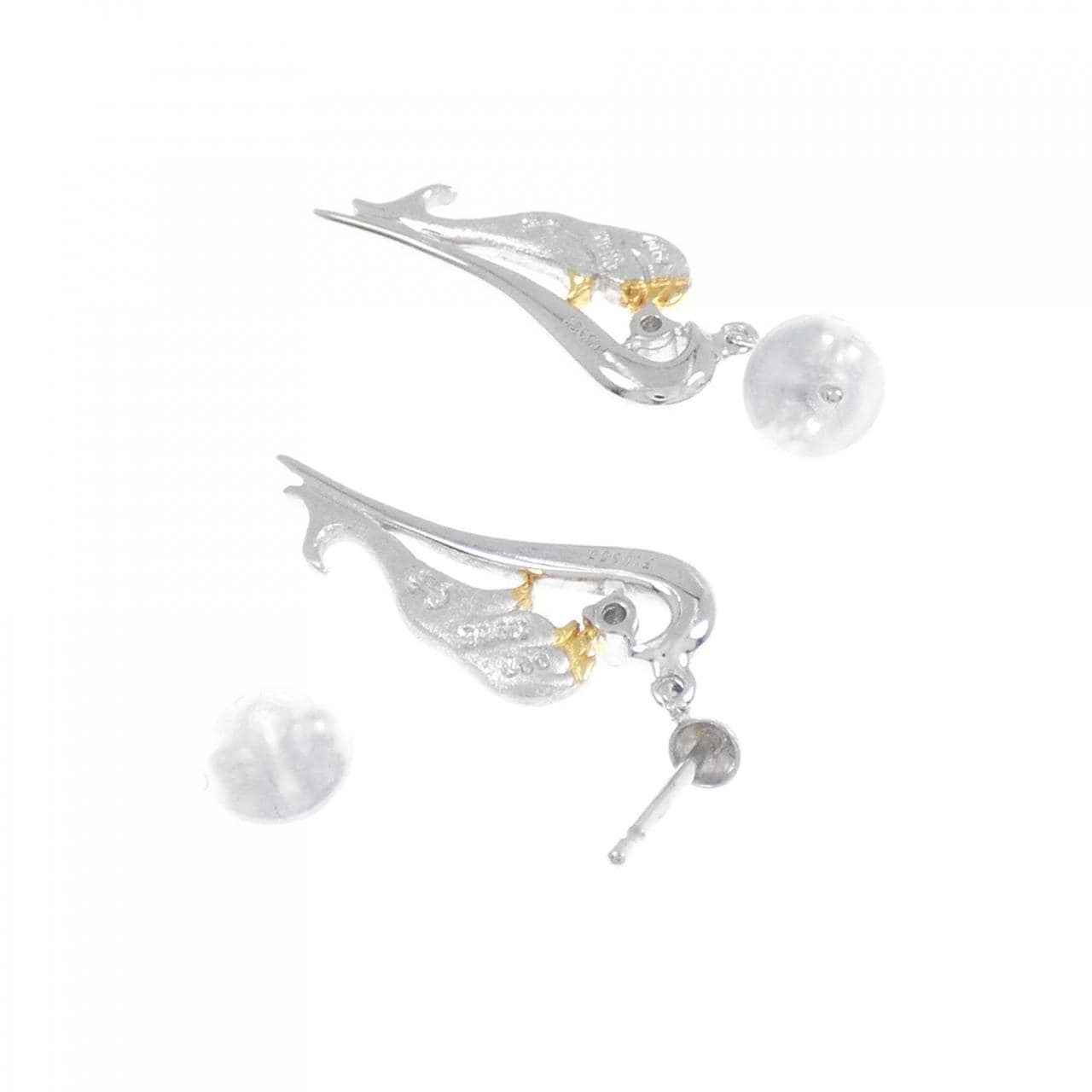 K10WG/K10YG Diamond earrings 0.02CT