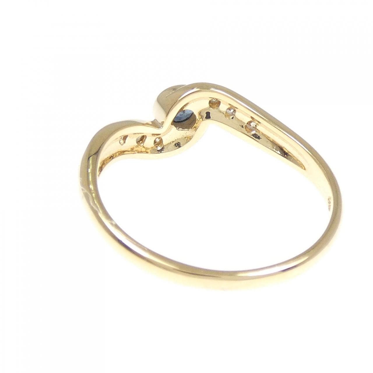 K18YG サファイヤ リング 0.13CT