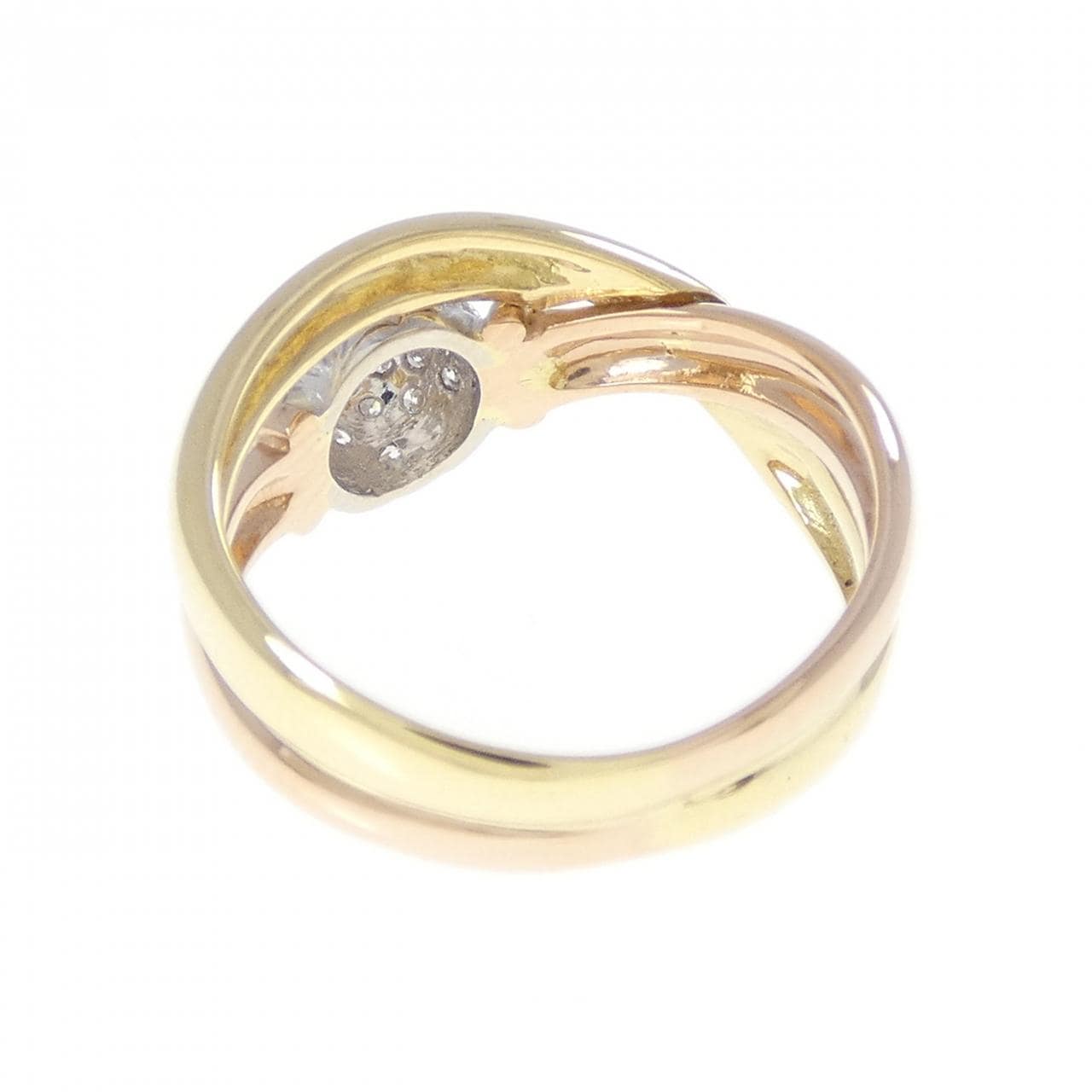 750スリーカラー ダイヤモンド リング