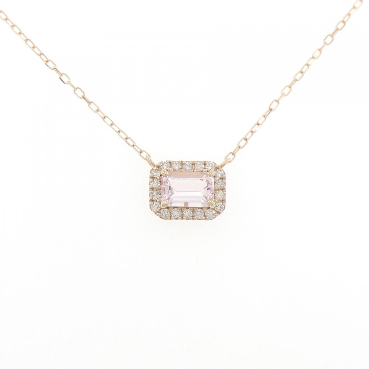 【新品】K18PG モルガナイト ネックレス 0.48CT