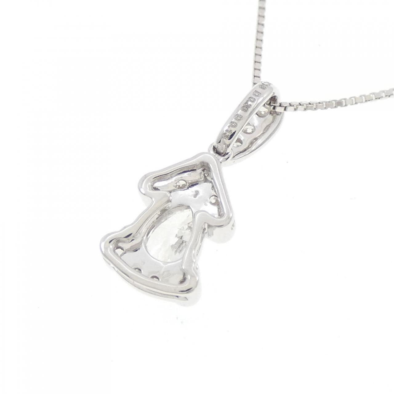 K18WG ダイヤモンド ネックレス 0.36CT