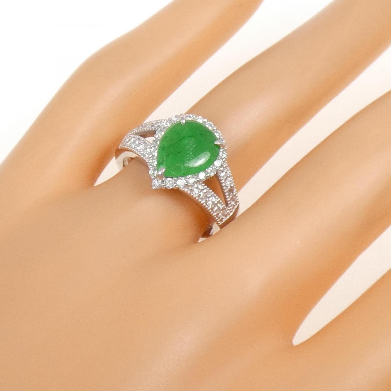 PT900 ヒスイ リング 1.598CT