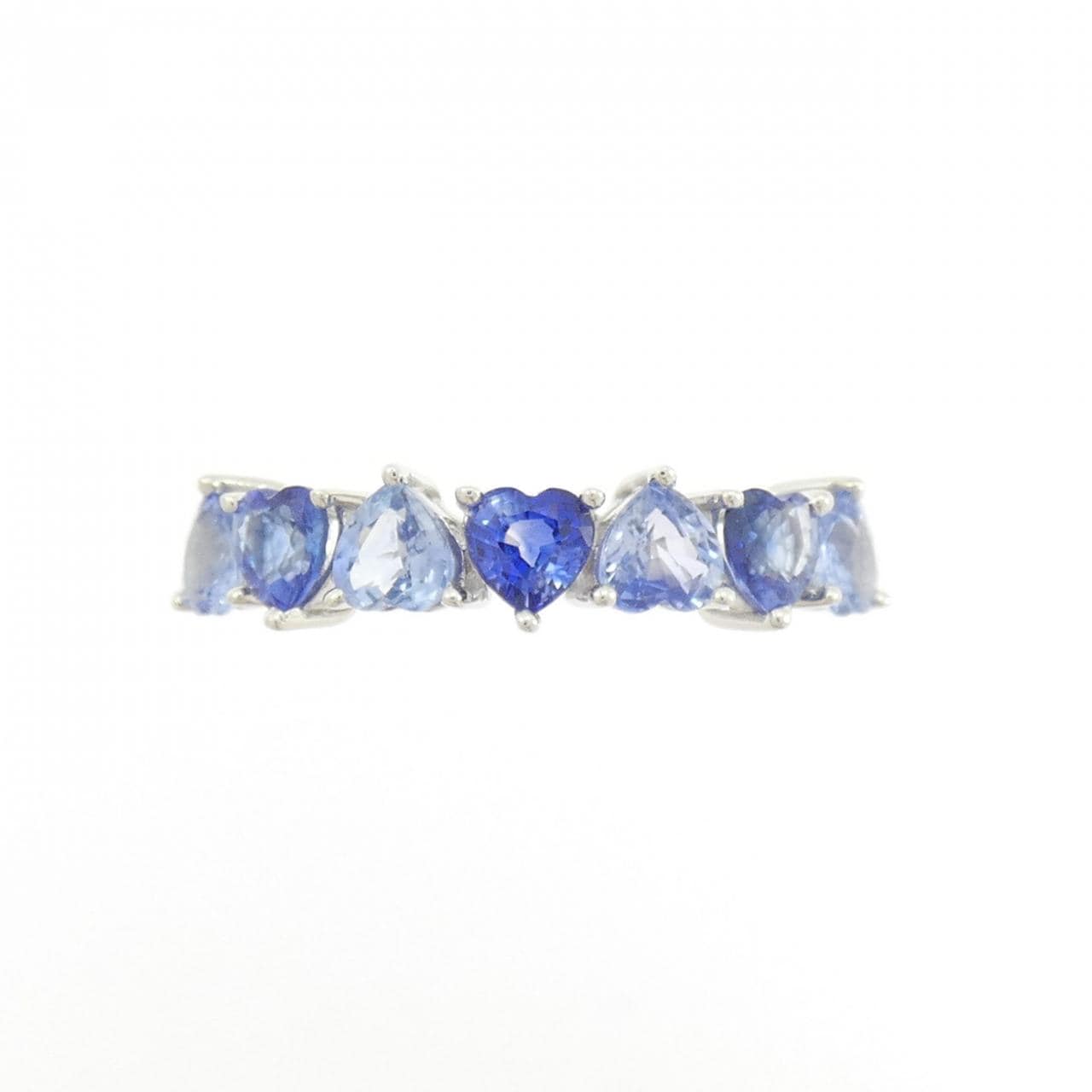 K18WG ハート サファイヤ リング 1.72CT