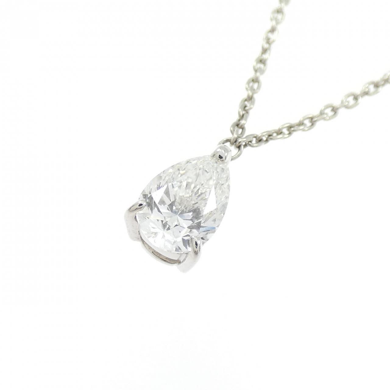 PT900/PT850 ダイヤモンド ネックレス 0.520CT G SI1 ペアシェイプ