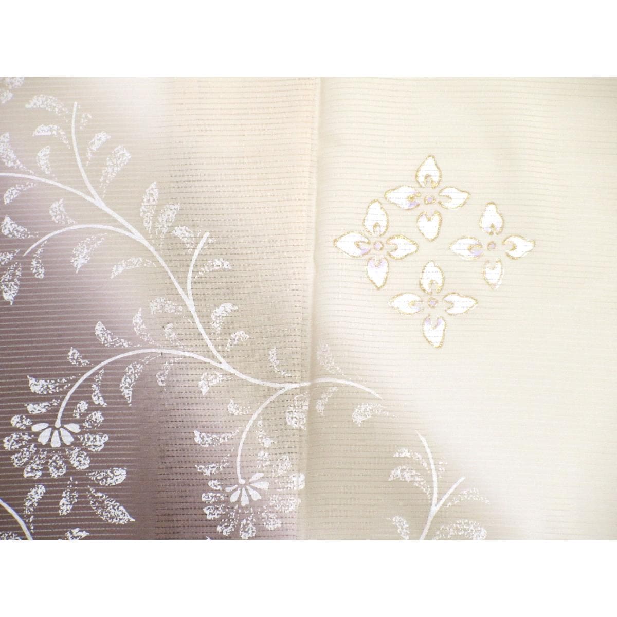 単衣　絽織訪問着　友禅加工ボカシ染　身幅Ｌ寸