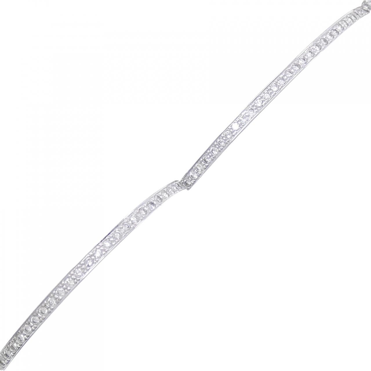 K18WG Diamond bracelet 1.00CT