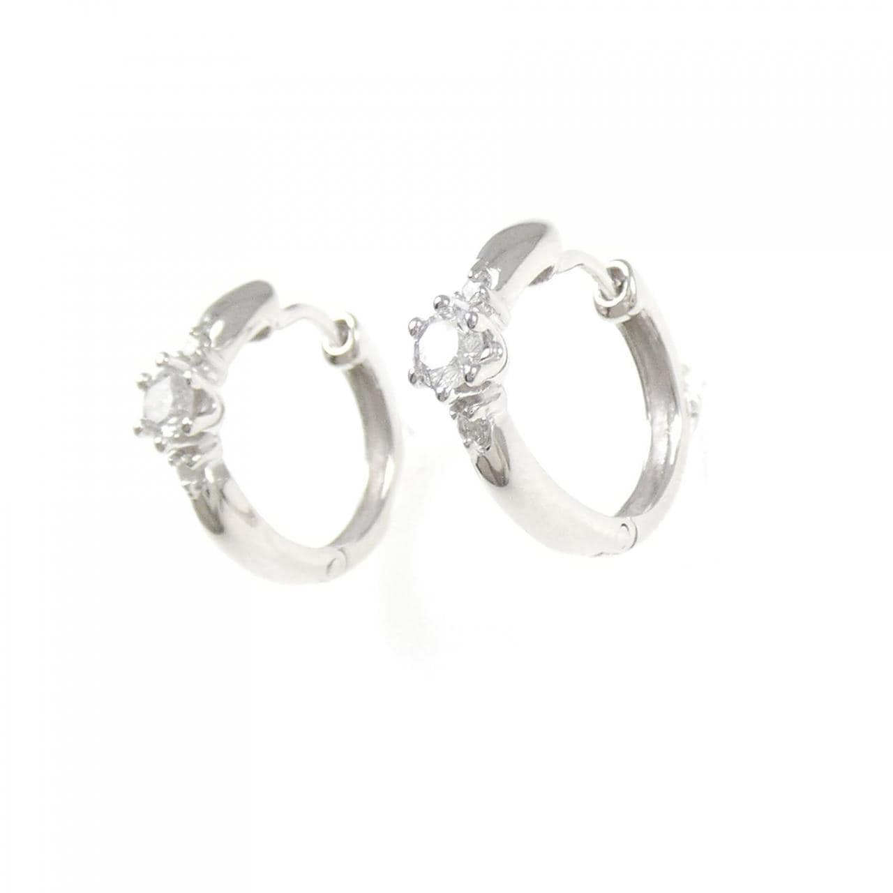 K14WG ダイヤモンド ピアス 0.32CT