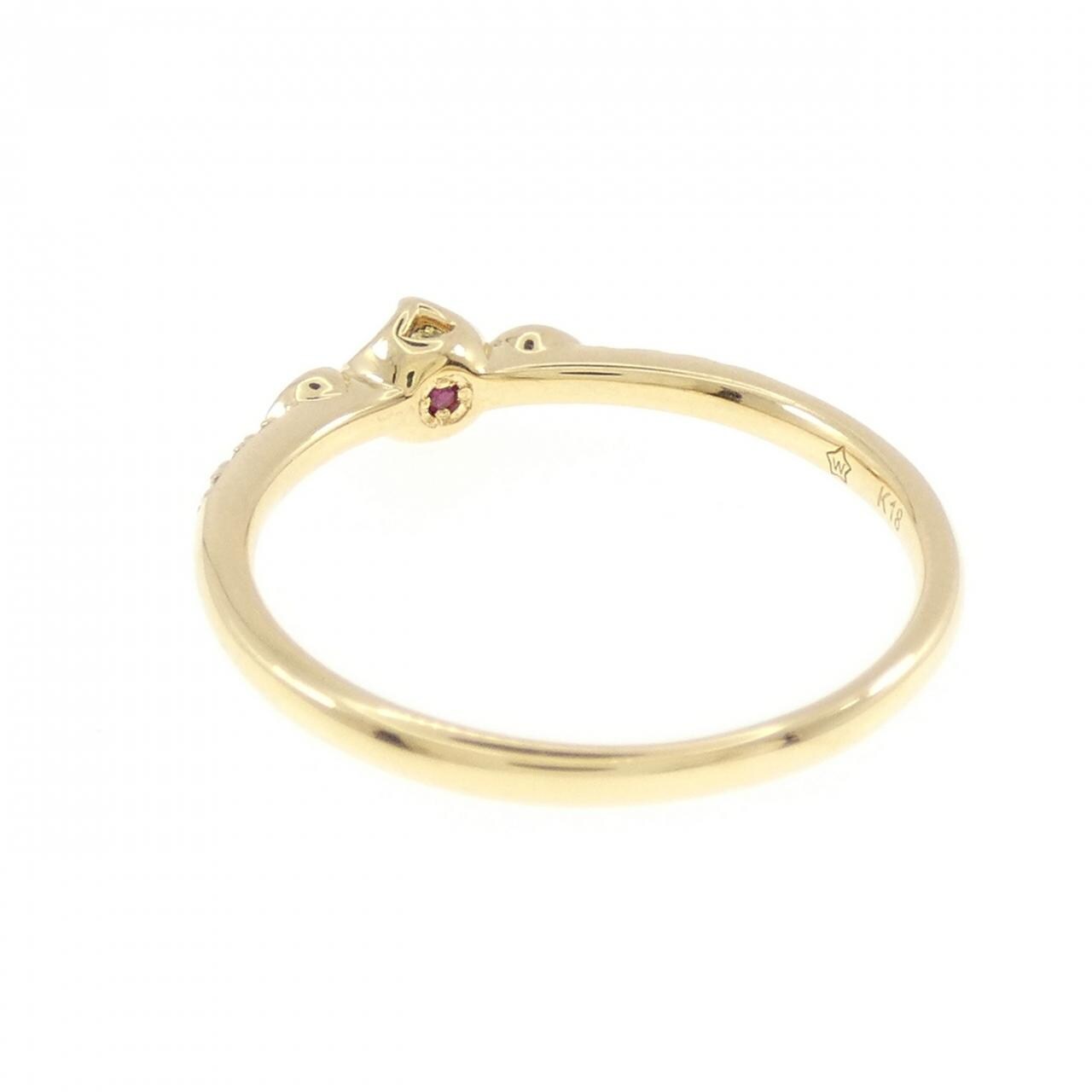 K18YG ダイヤモンド リング 0.132CT