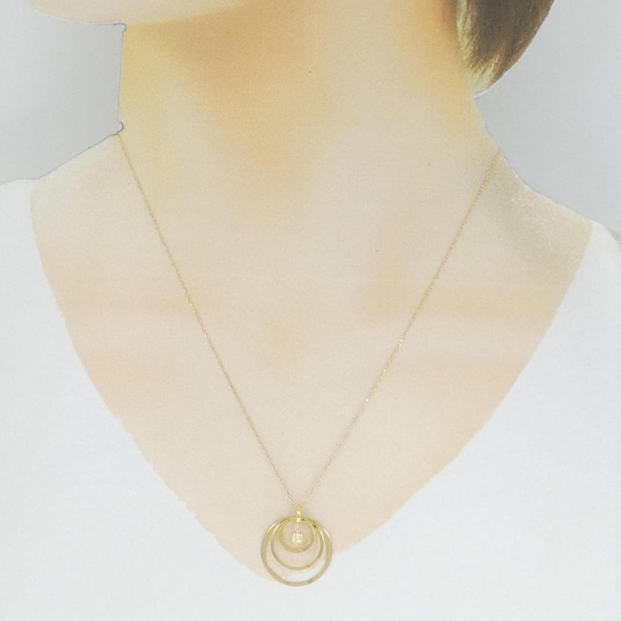 K18YG ダイヤモンド ネックレス 0.06CT