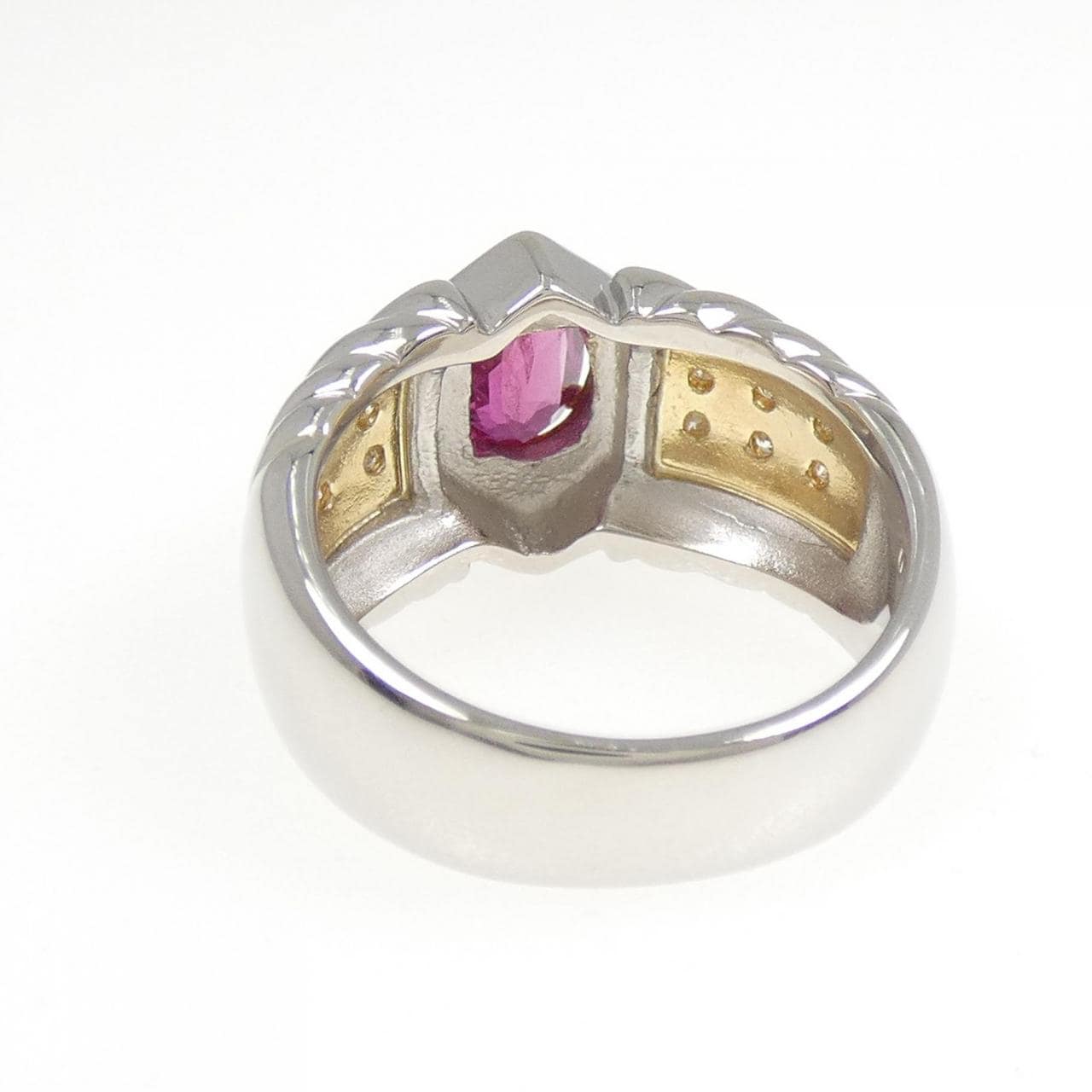 PT900/K18YG ルビー リング 1.09CT
