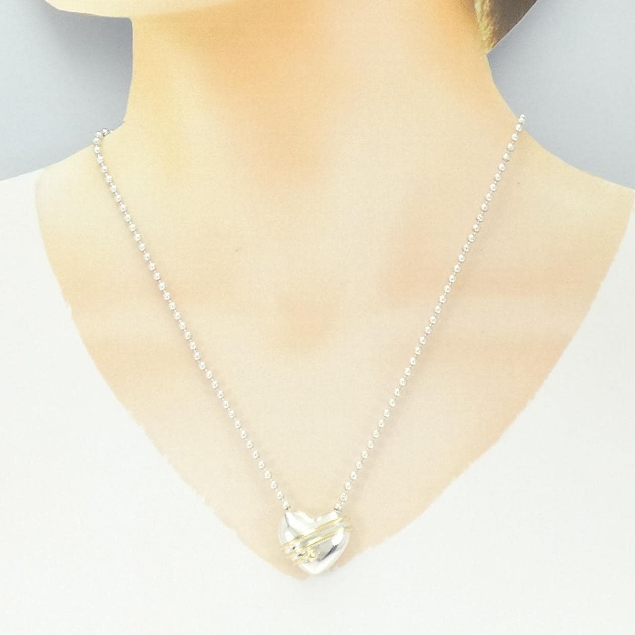 【ヴィンテージ】ティファニー ハート 925/750YG ネックレス