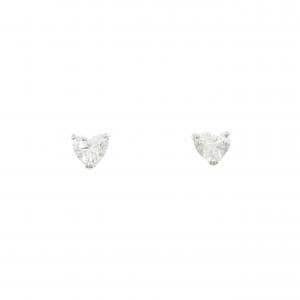 【リメイク】PT900/ST ダイヤモンド ピアス 0.312CT 0.320CT D-E VS2-SI1 ハートシェイプ